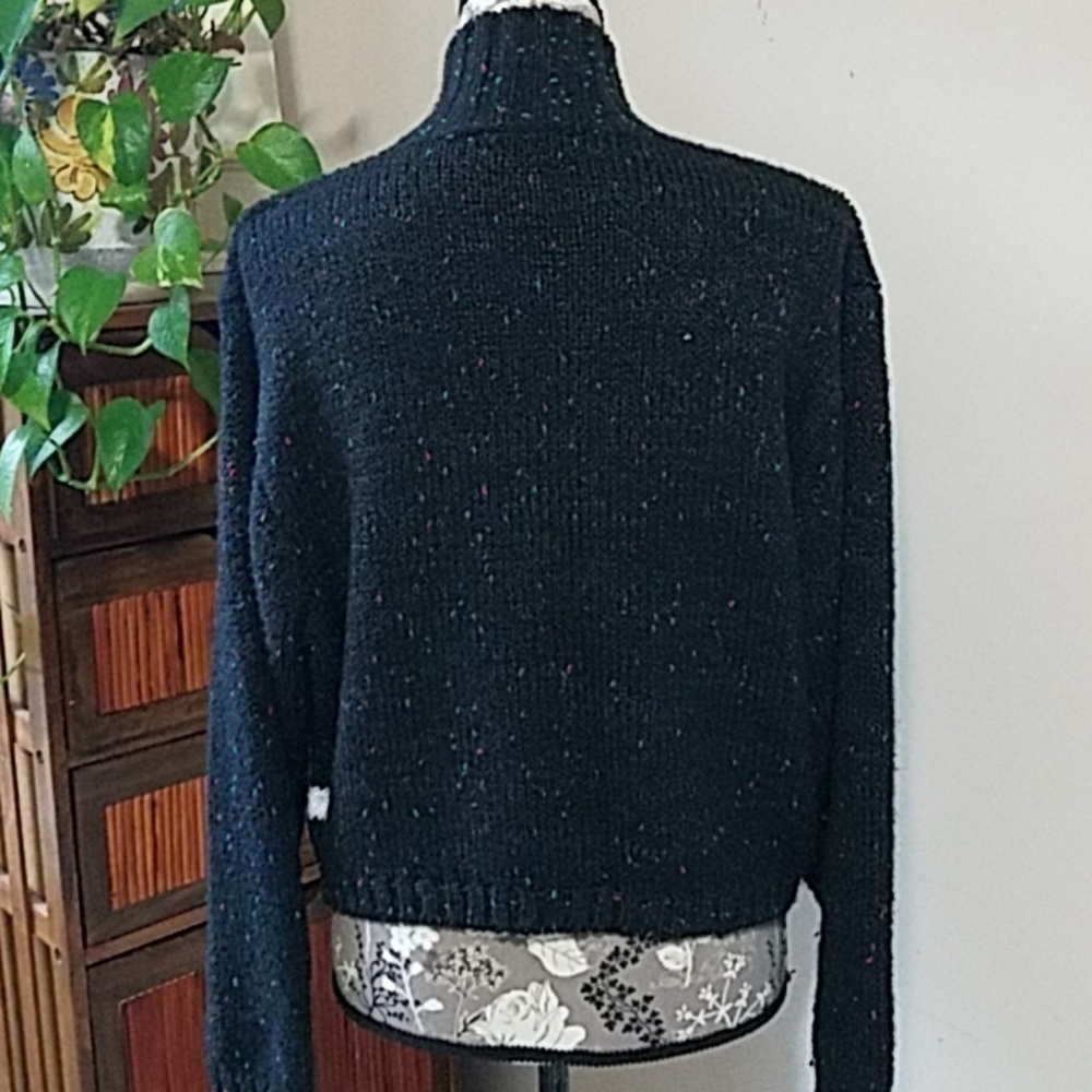 Vintage 90's Retro vibe crop Cardigan sweater Sz. M - Picture 3 of 6